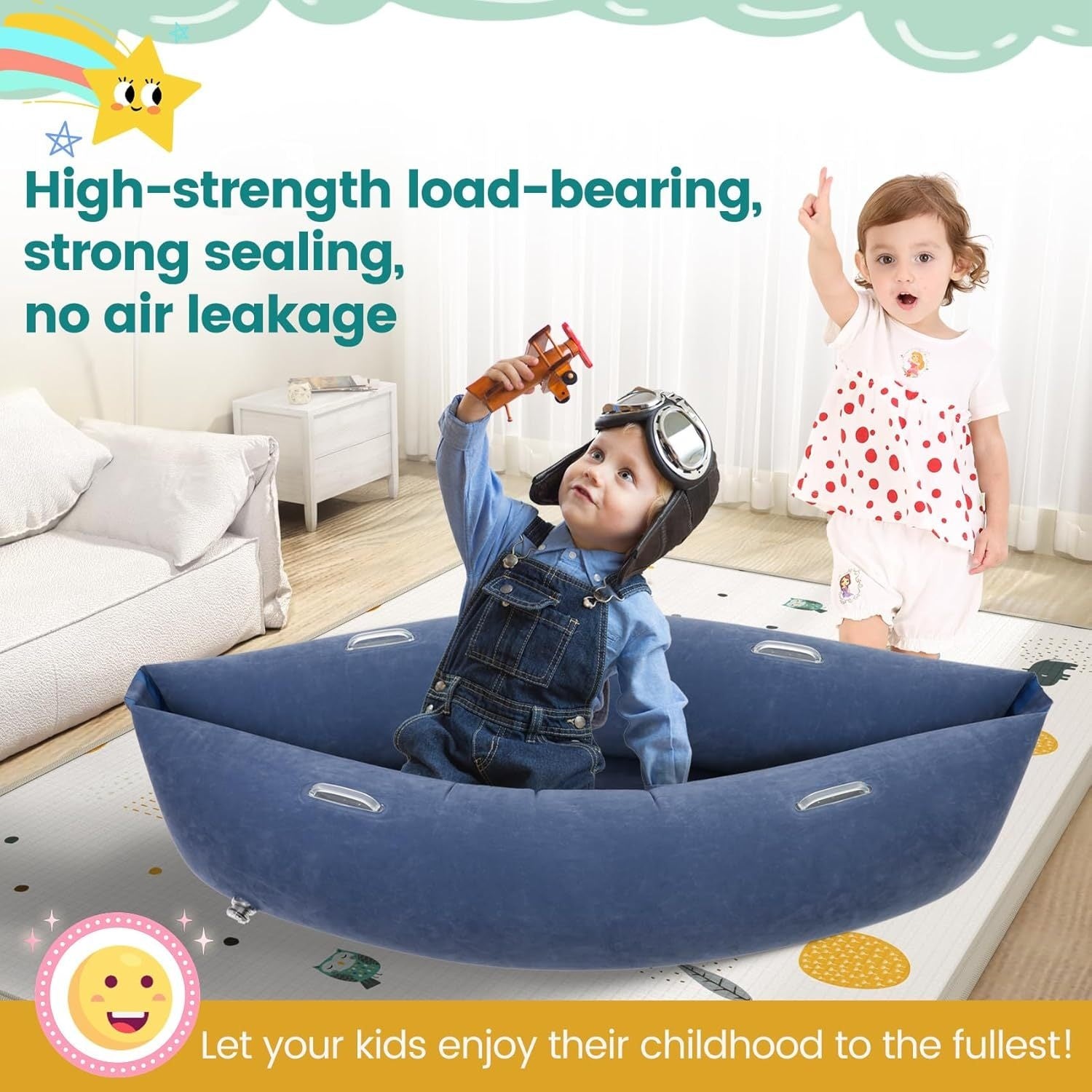 Inflatable Pea Pod Chair For Comfortable Faux Fur Bean Bag Lounger Sensory Pad Inflatable Lounge Chair Ergonomic Bean Bag Sofa For Indoor Outdoor Use Birthday Party Home Decor