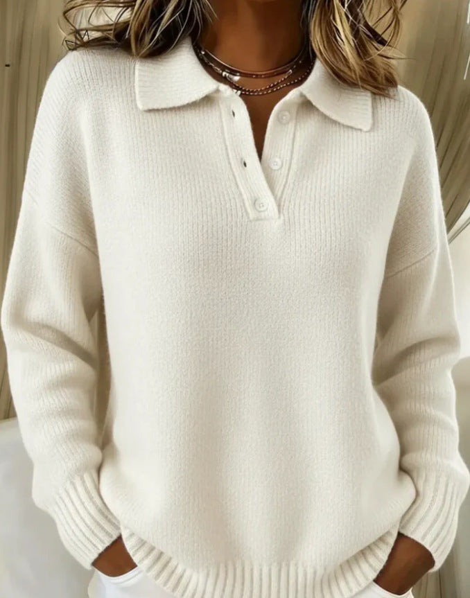Women's Casual Contrast Retro Plaid Sweater