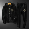 Mens Trendy Hooded Casual FallWinter Sweatshirt And Jogger Set