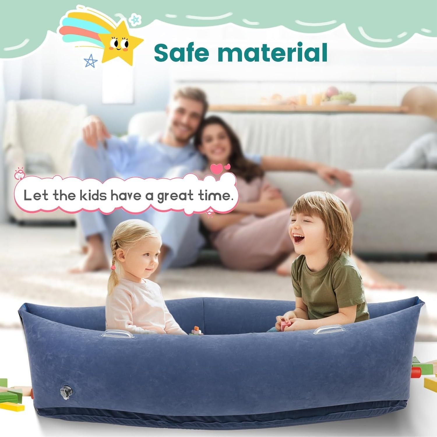Inflatable Pea Pod Chair For Comfortable Faux Fur Bean Bag Lounger Sensory Pad Inflatable Lounge Chair Ergonomic Bean Bag Sofa For Indoor Outdoor Use Birthday Party Home Decor