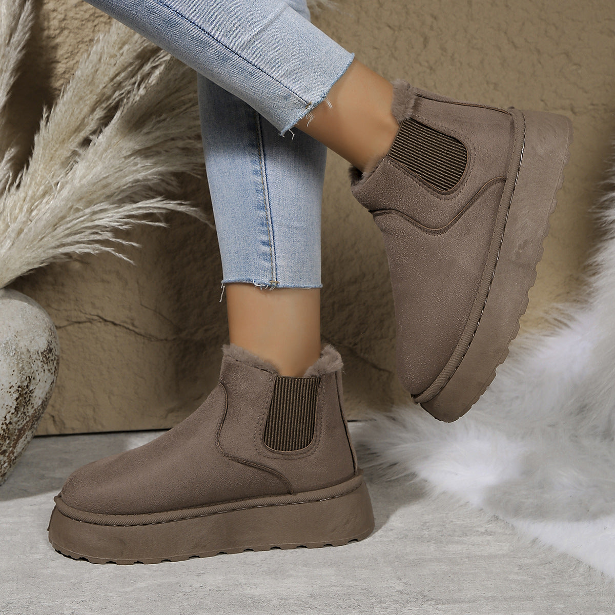 Thickened Snug-fitting Thermal Bread Cotton Boots
