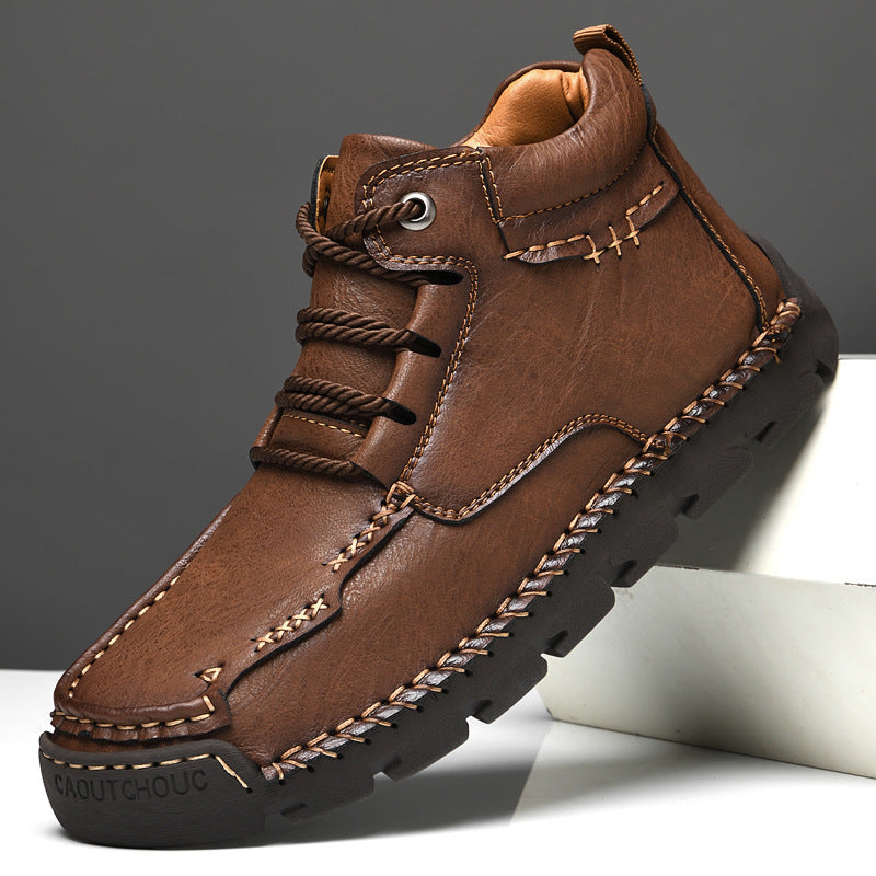 Men's Retro Casual Velvet Warm Cotton Shoes
