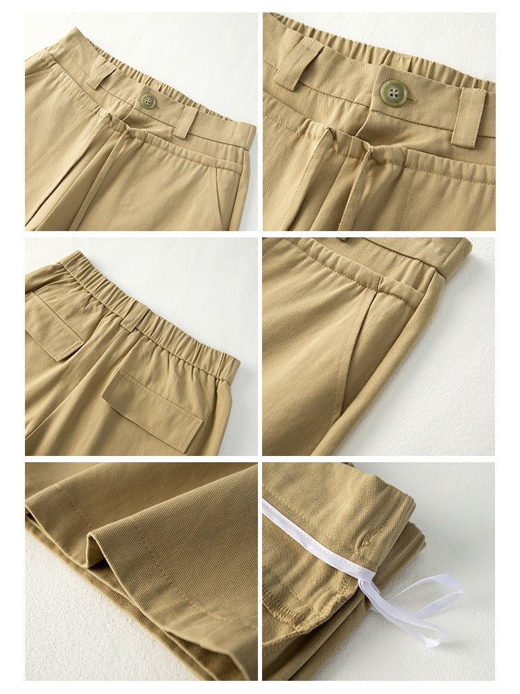 100% Cotton Washed Denim Jeans For Women 2026 New Design High-Waisted Loose Casual Wide-Leg Pants