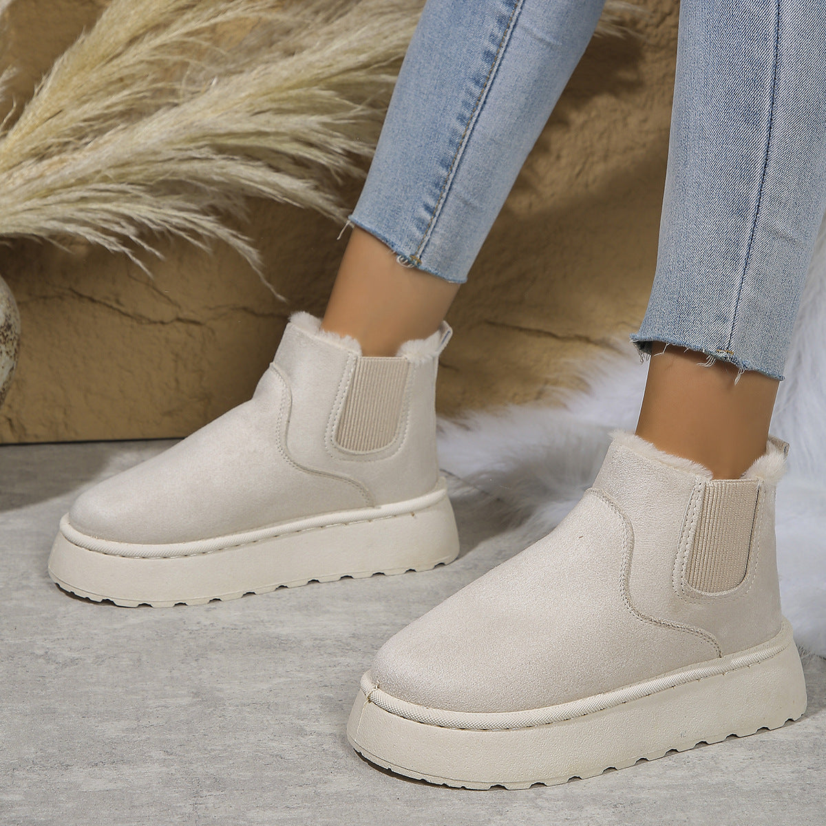 Thickened Snug-fitting Thermal Bread Cotton Boots