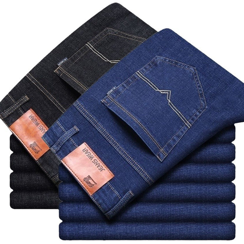 Mens Straight-leg Loose-fit Durable Casual Jeans