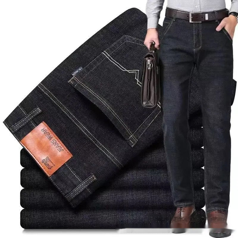 Mens Straight-leg Loose-fit Durable Casual Jeans