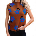 Retro Floral Print Casual Vest For Women